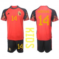 Belgia Dries Mertens #14 Hjemmedraktsett Barn VM 2022 Kortermet (+ Korte bukser)